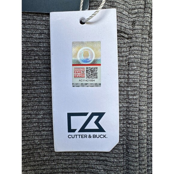 Michigan State MSU Spartans Pullover 1/4 Zip Gray Black Mens Medium Cutter Buck - Picture 13 of 15